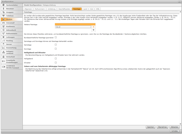 Feiertagsumleitung (Managed Service) – Bild 2