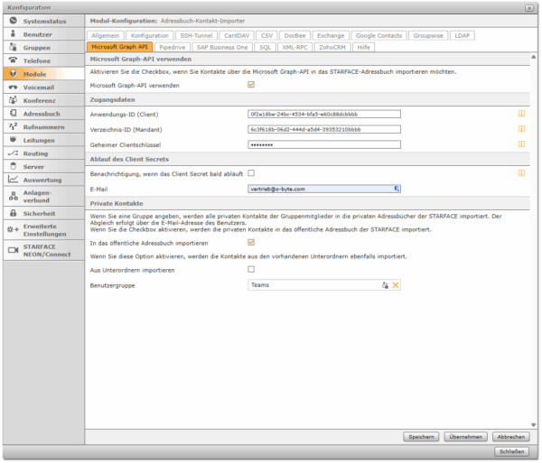 Adressbuch Kontakt Importer Unlimited (Softwarepflegevereinbarung) – Bild 18